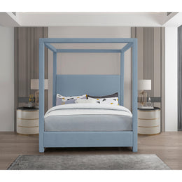 Meridian Emerson Sky Blue King Bed (3 Boxes)