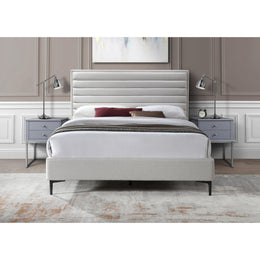 Meridian Hunter Cream Linen Textured Full Bed