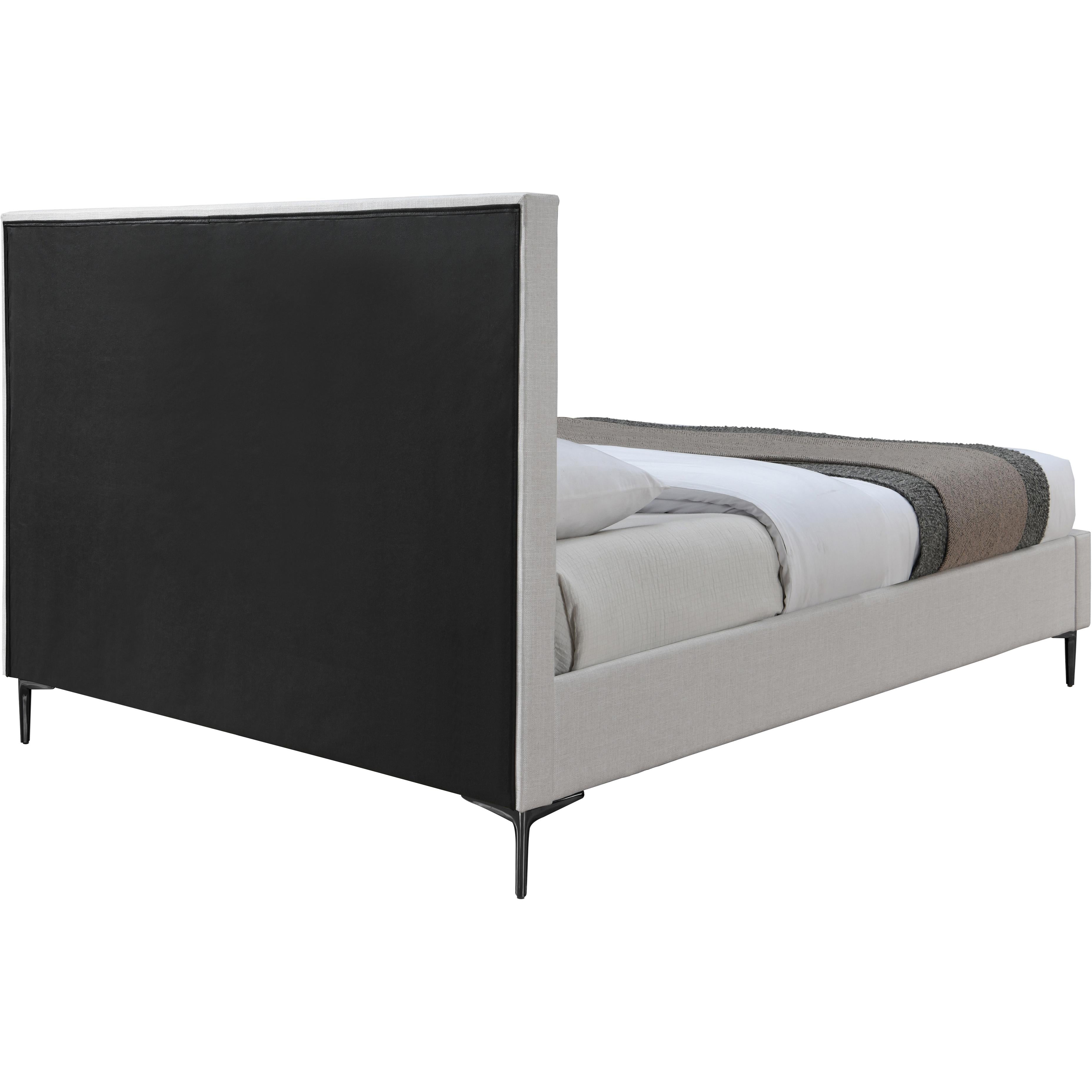 Meridian Hunter Cream Linen Textured Full Bed