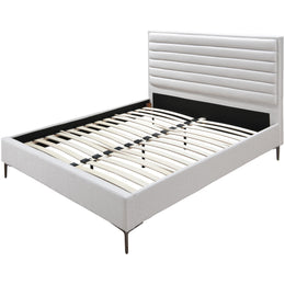 Meridian Hunter Cream Linen Textured King Bed