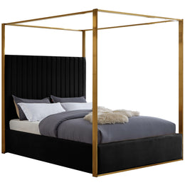 Meridian Jones Black Velvet King Bed