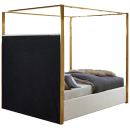 Meridian Jones Cream Velvet King Bed