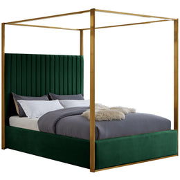 Meridian Jones Green Velvet King Bed