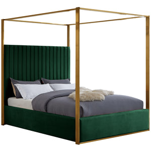 Meridian Jones Green Velvet King Bed