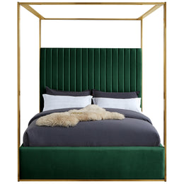 Meridian Jones Green Velvet King Bed
