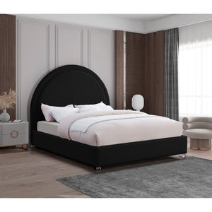 Meridian Milo Black Fabric Full Bed