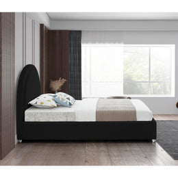 Meridian Milo Black Fabric Twin Bed