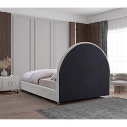 Meridian Milo Cream Fabric Full Bed