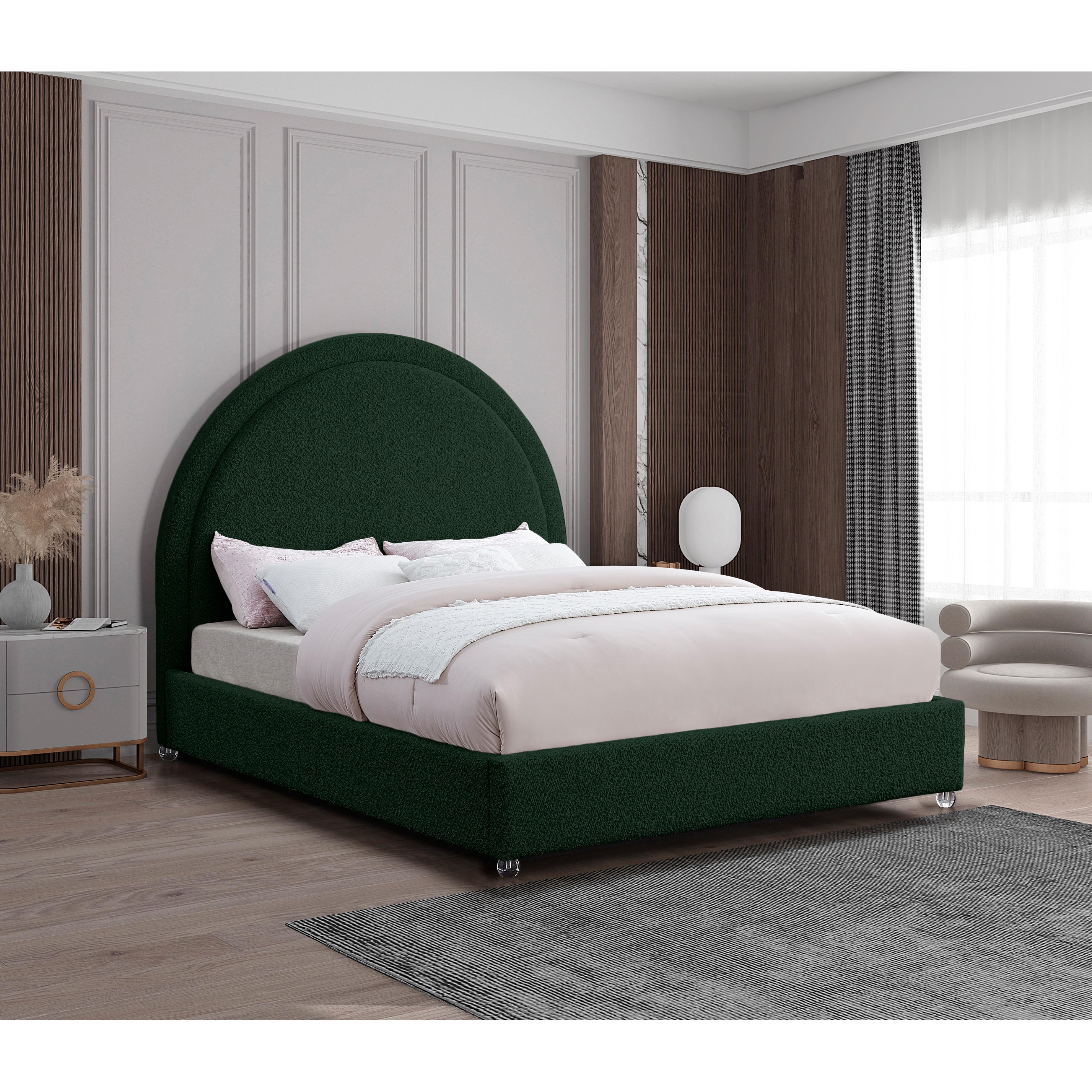 Meridian Milo Green Fabric Full Bed