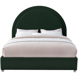 Meridian Milo Green Fabric Queen Bed