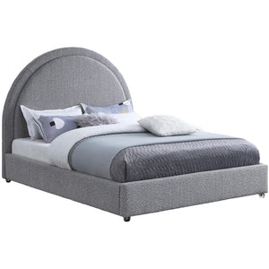 Meridian Milo Grey Fabric King Bed