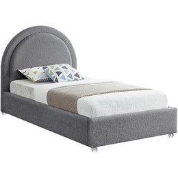Meridian Milo Grey Fabric Twin Bed