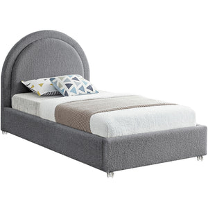Meridian Milo Grey Fabric Twin Bed