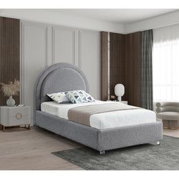 Meridian Milo Grey Fabric Twin Bed