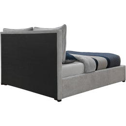 Meridian Misha Light Grey Polyester Fabric Full Bed (3 Boxes)