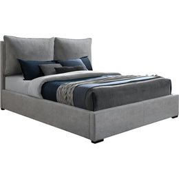Meridian Misha Light Grey Polyester Fabric Queen Bed (3 Boxes)