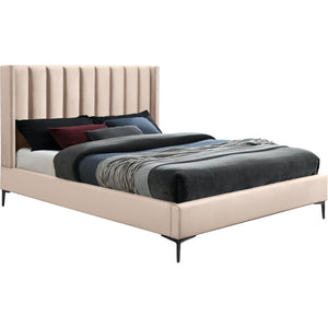 Meridian Nadia Pink Velvet Full Bed