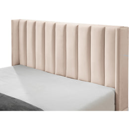 Meridian Nadia Pink Velvet Queen Bed