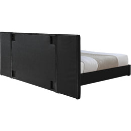 Meridian Pablo Black Velvet Queen Bed