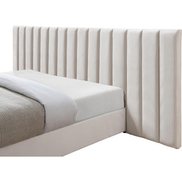 Meridian Pablo Cream Velvet King Bed