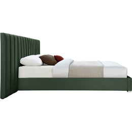 Meridian Pablo Green Velvet King Bed