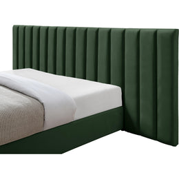 Meridian Pablo Green Velvet King Bed