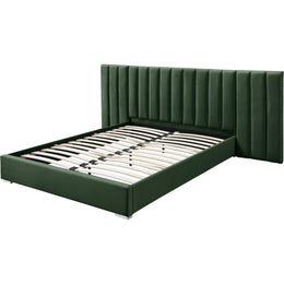 Meridian Pablo Green Velvet King Bed