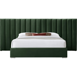 Meridian Pablo Green Velvet Queen Bed