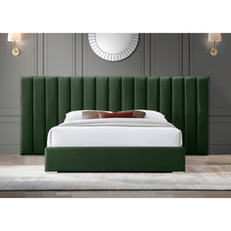 Meridian Pablo Green Velvet Queen Bed