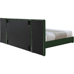 Meridian Pablo Green Velvet Queen Bed
