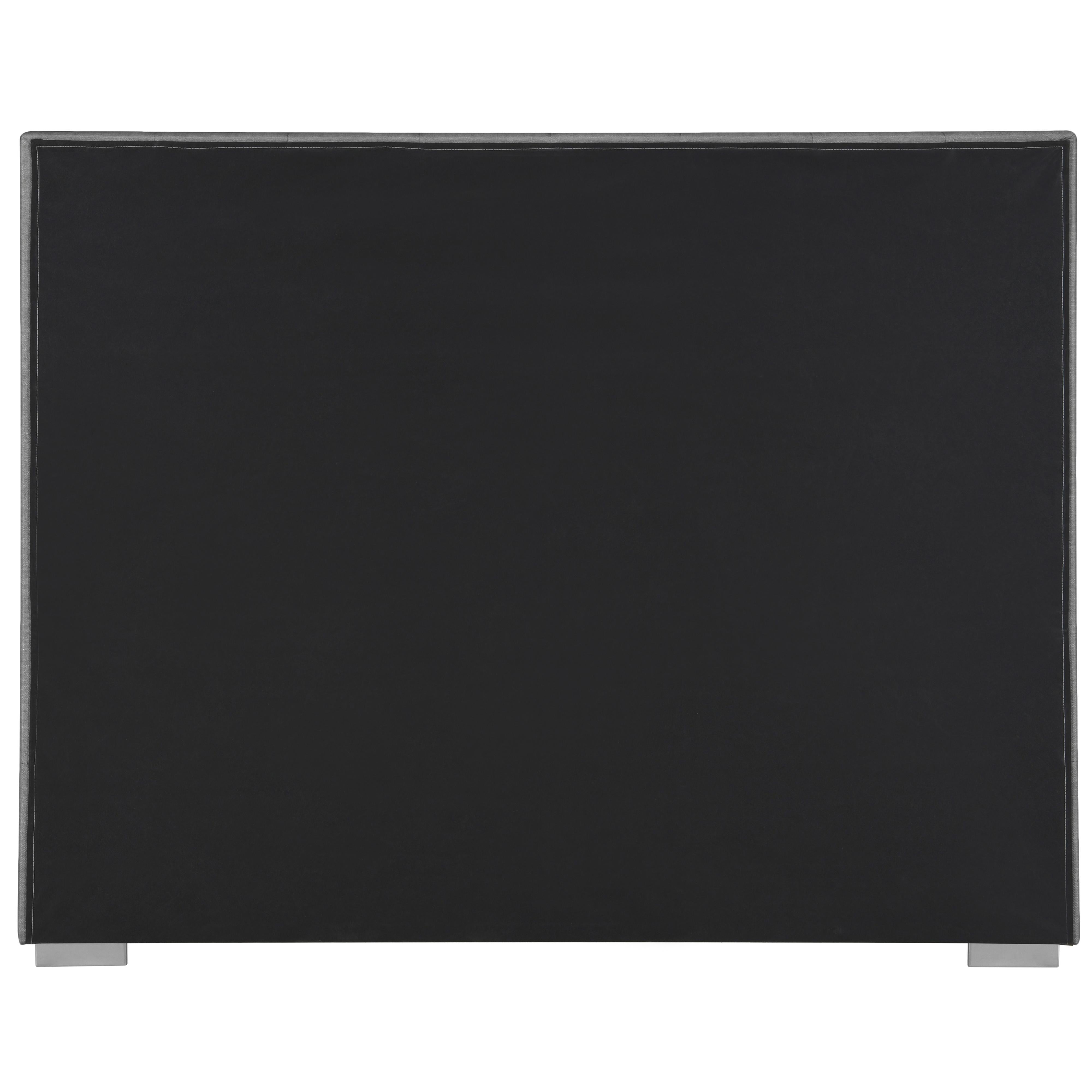 Meridian Pierce Grey Linen Textured Fabric Full Bed