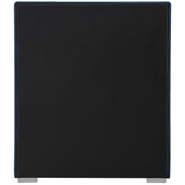 Meridian Pierce Navy Linen Textured Fabric Twin Bed
