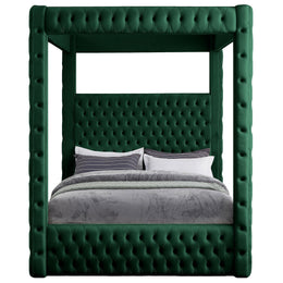 Meridian Royal Green Velvet King Bed (4 Boxes)