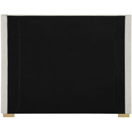 Meridian Royce Beige Linen Textured Fabric King Bed (3 Boxes)