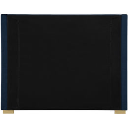 Meridian Royce Navy Linen Textured Fabric Full Bed (3 Boxes)