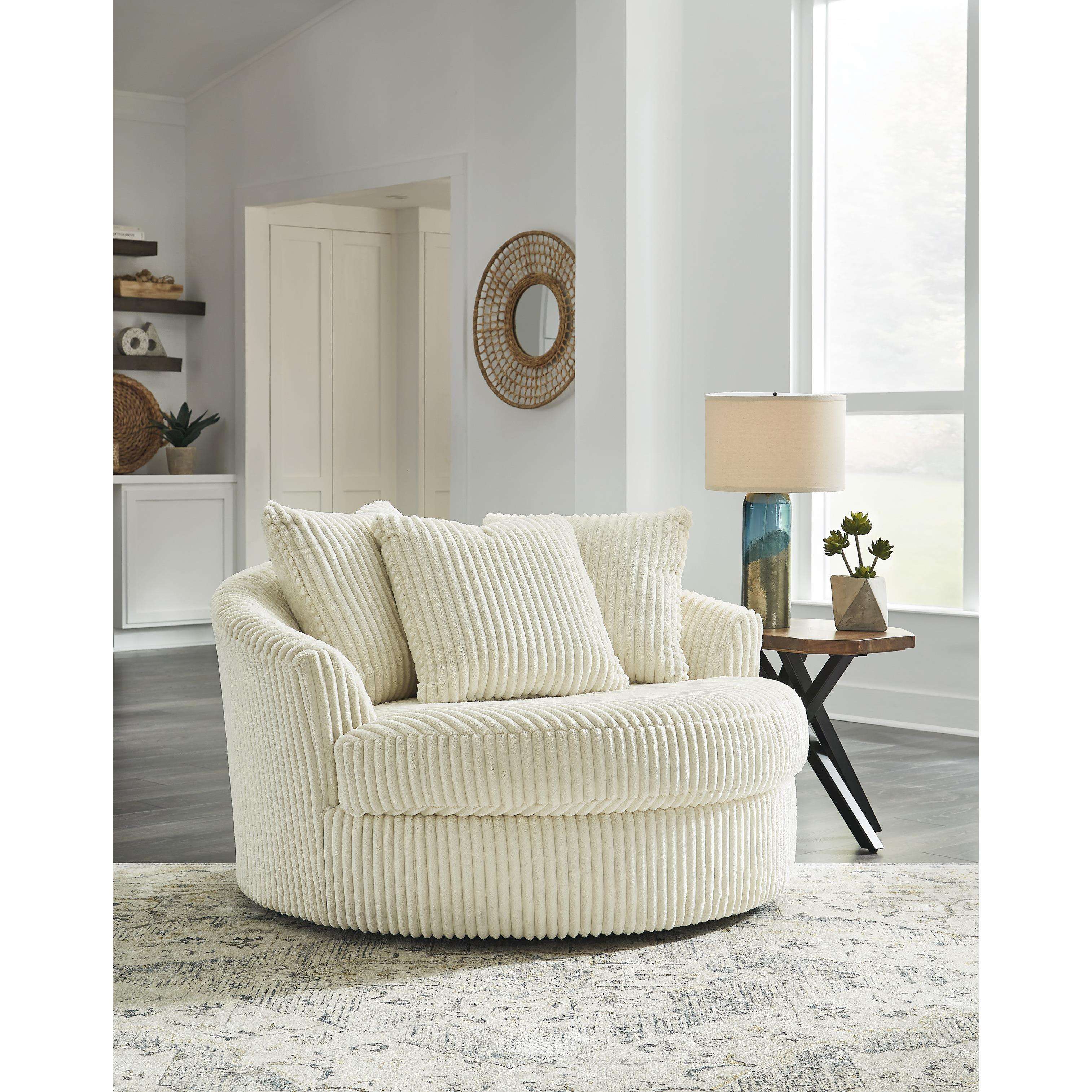 Swipe Furniture Exclusive Design Lindyn Swivel Fabric Accent Chair 2110421