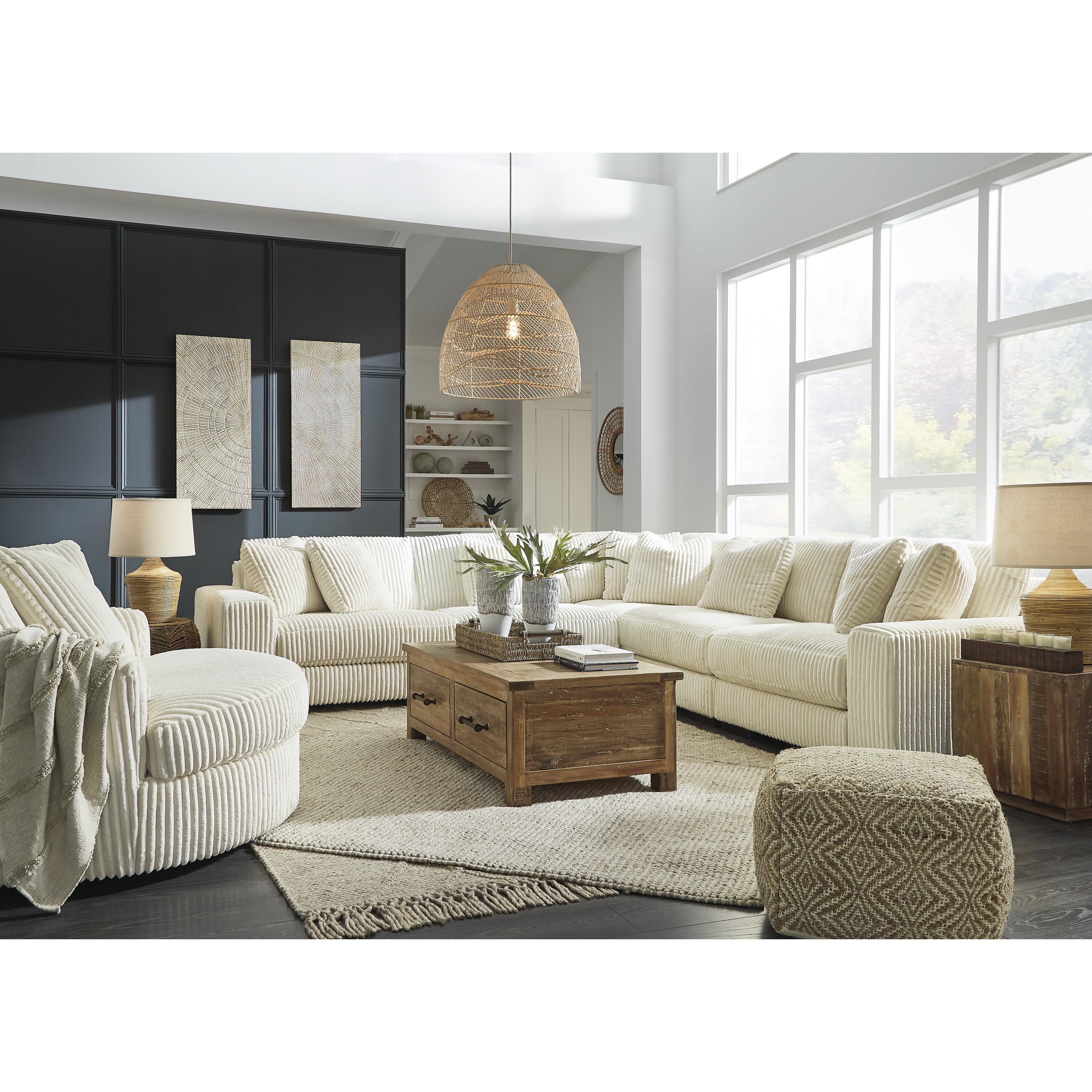 Swipe Furniture Exclusive Design Lindyn Fabric 5 pc Sectional 2110464/2110446/2110477/2110446/2110465