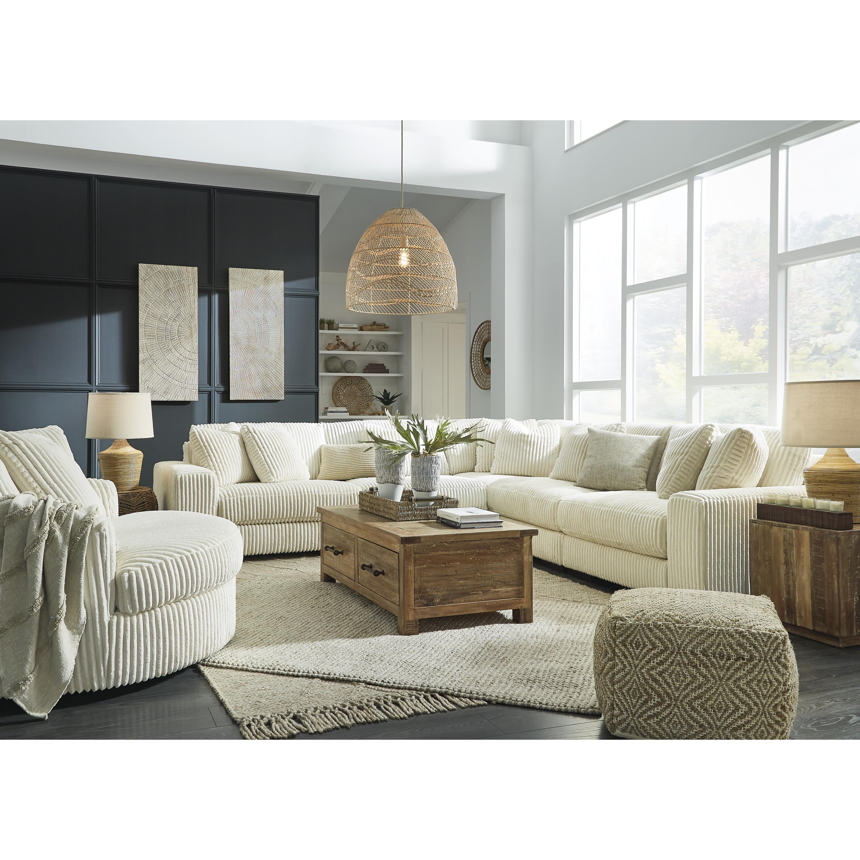 Swipe Furniture Exclusive Design Lindyn Fabric 5 pc Sectional 2110464/2110446/2110477/2110446/2110465