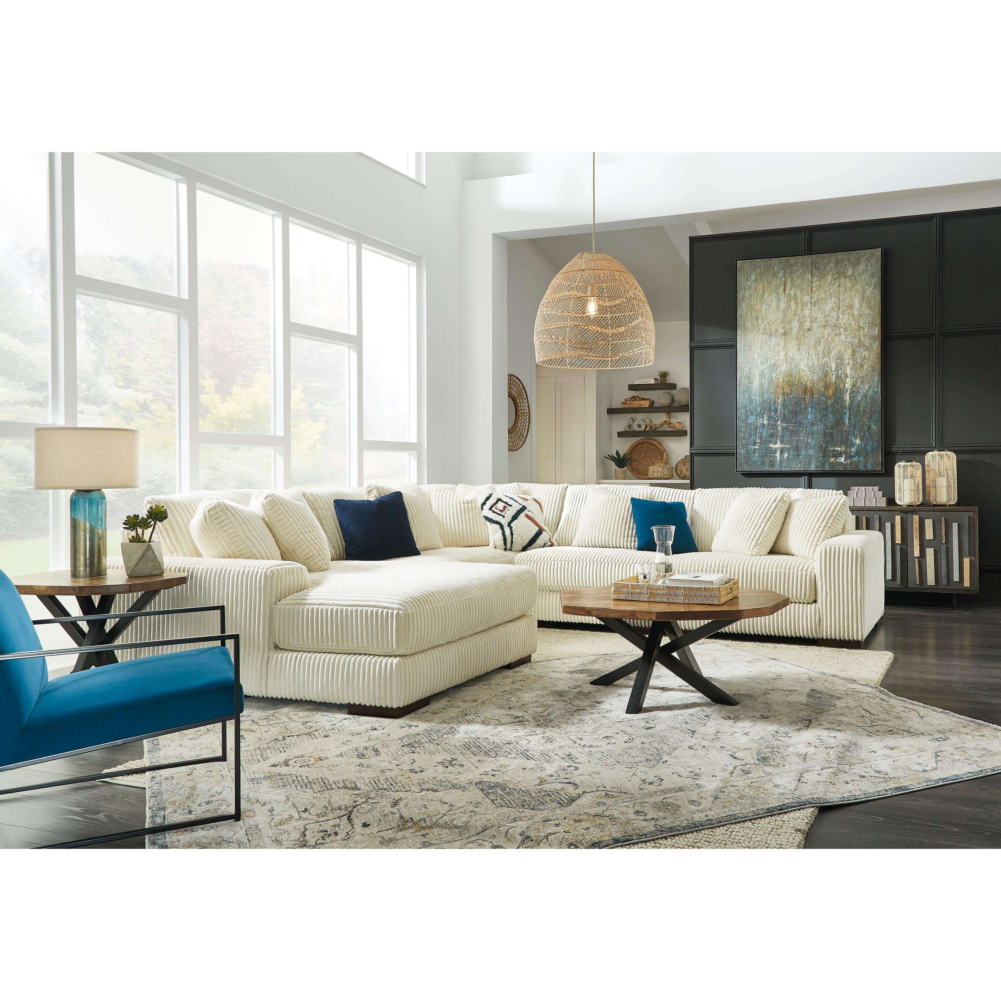 Diamond Modern Furniture Exclusive Design Lindyn Fabric 5 pc Sectional 2110416/2110446/2110477/2110446/2110465