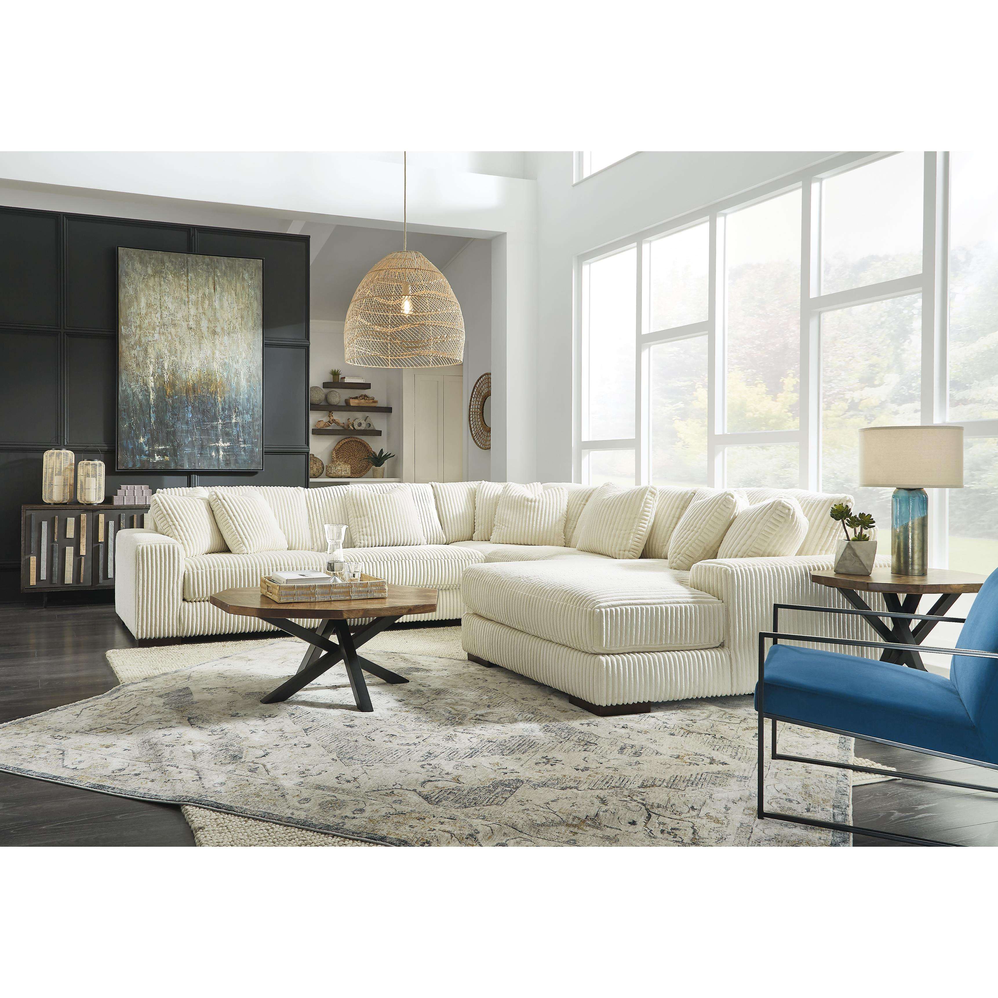 Diamond Modern Furniture Exclusive Design Lindyn Fabric 5 pc Sectional 2110464/2110446/2110477/2110446/2110417
