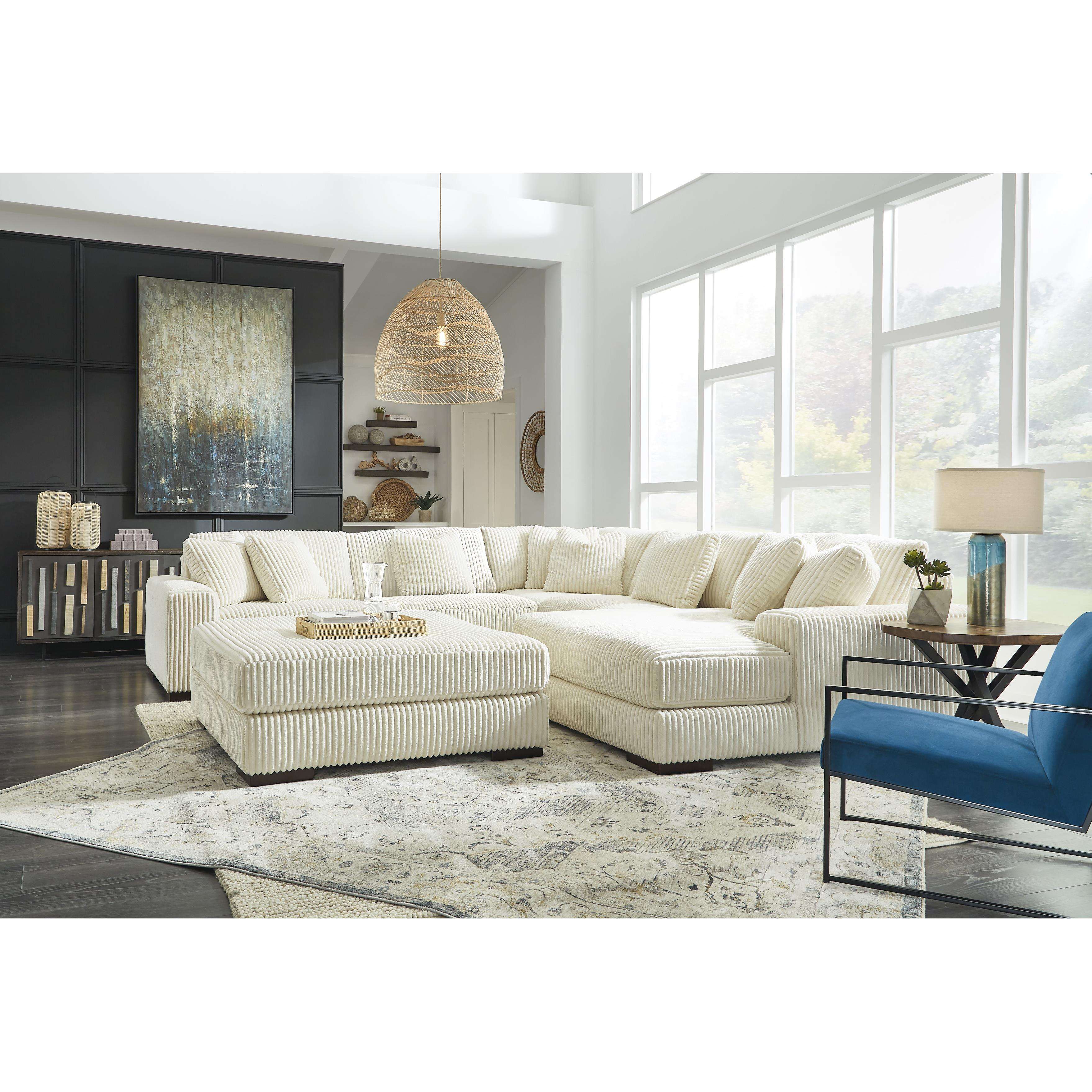 Swipe Furniture Exclusive Design Lindyn Fabric Ottoman 2110408