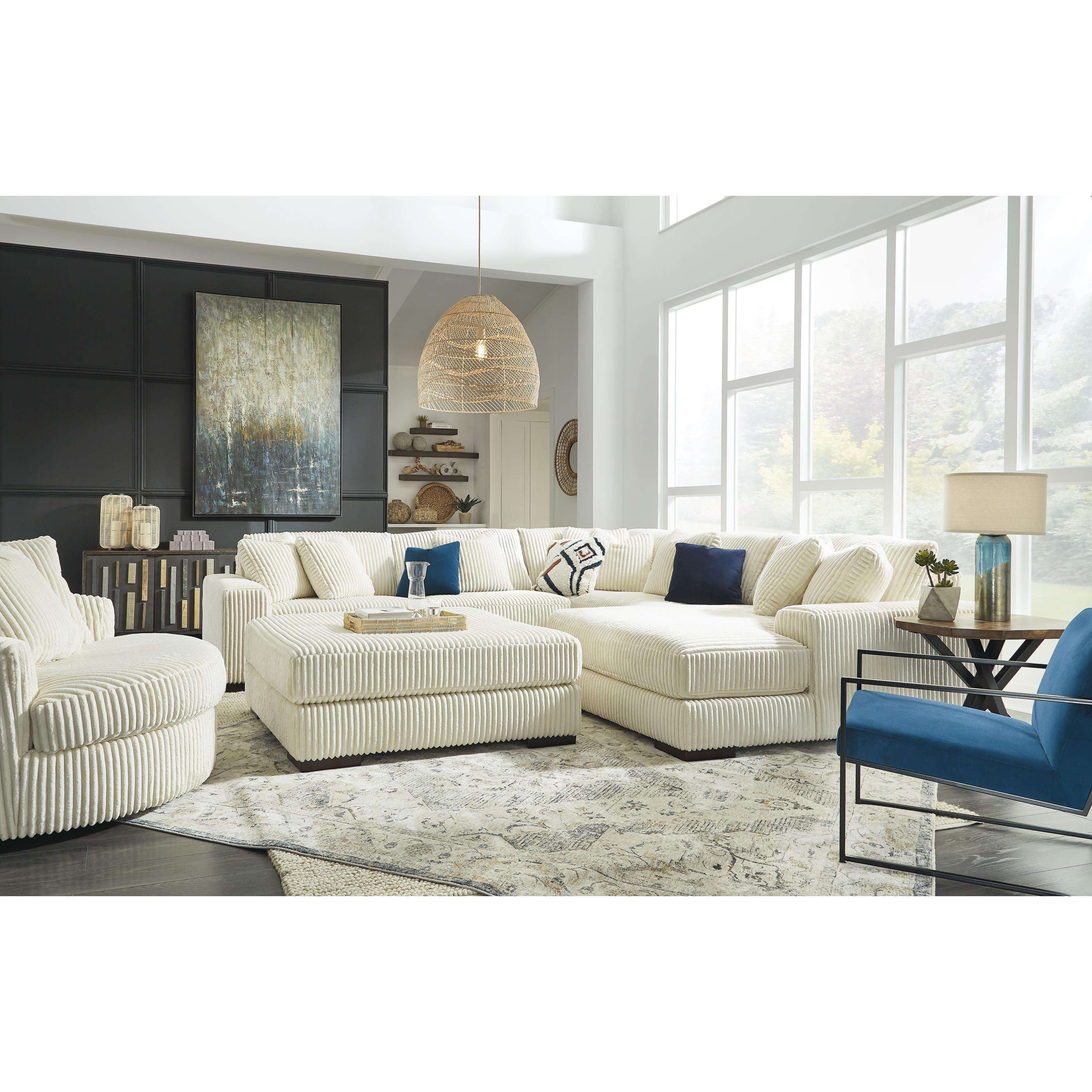 Swipe Furniture Exclusive Design Lindyn Fabric Ottoman 2110408