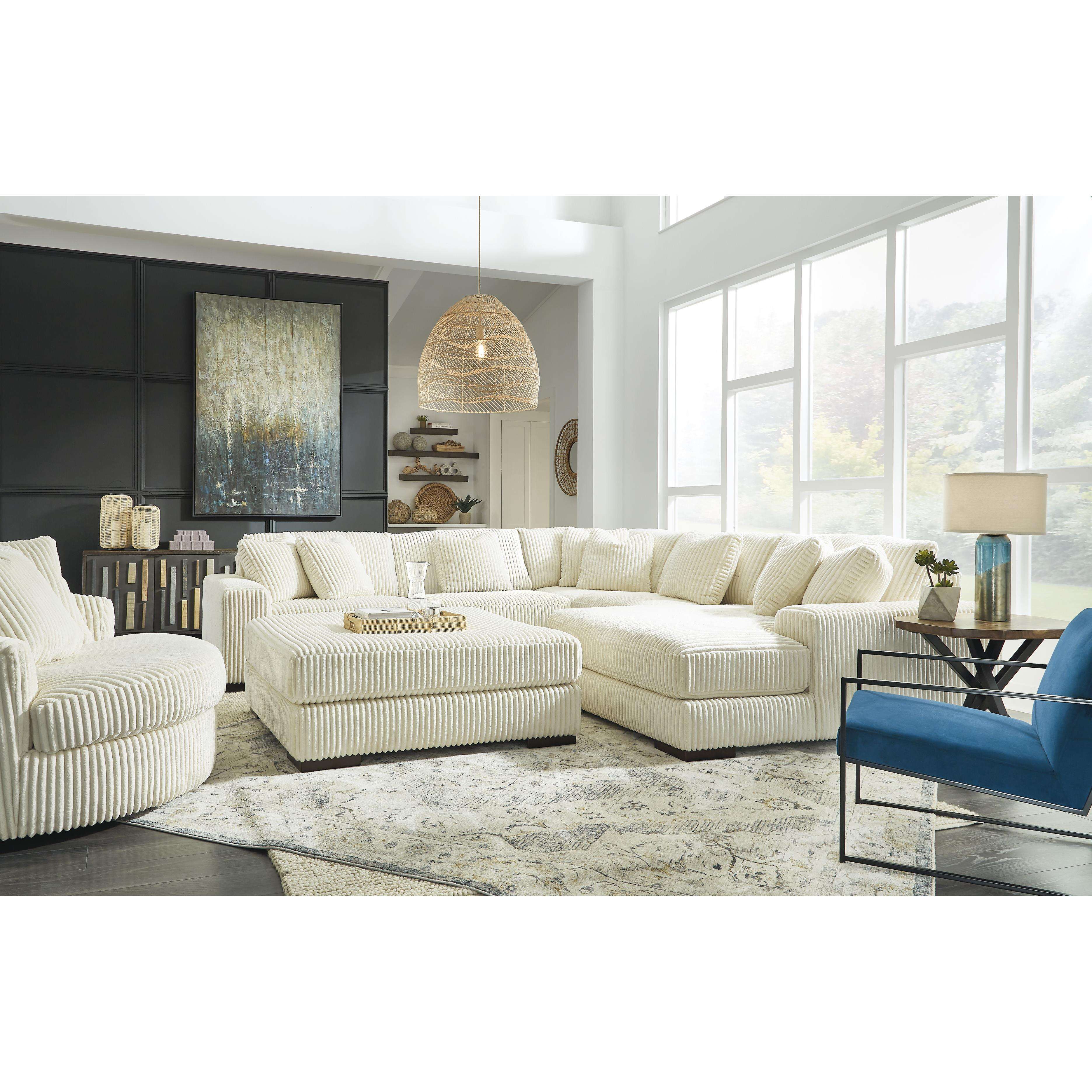Swipe Furniture Exclusive Design Lindyn Fabric Ottoman 2110408