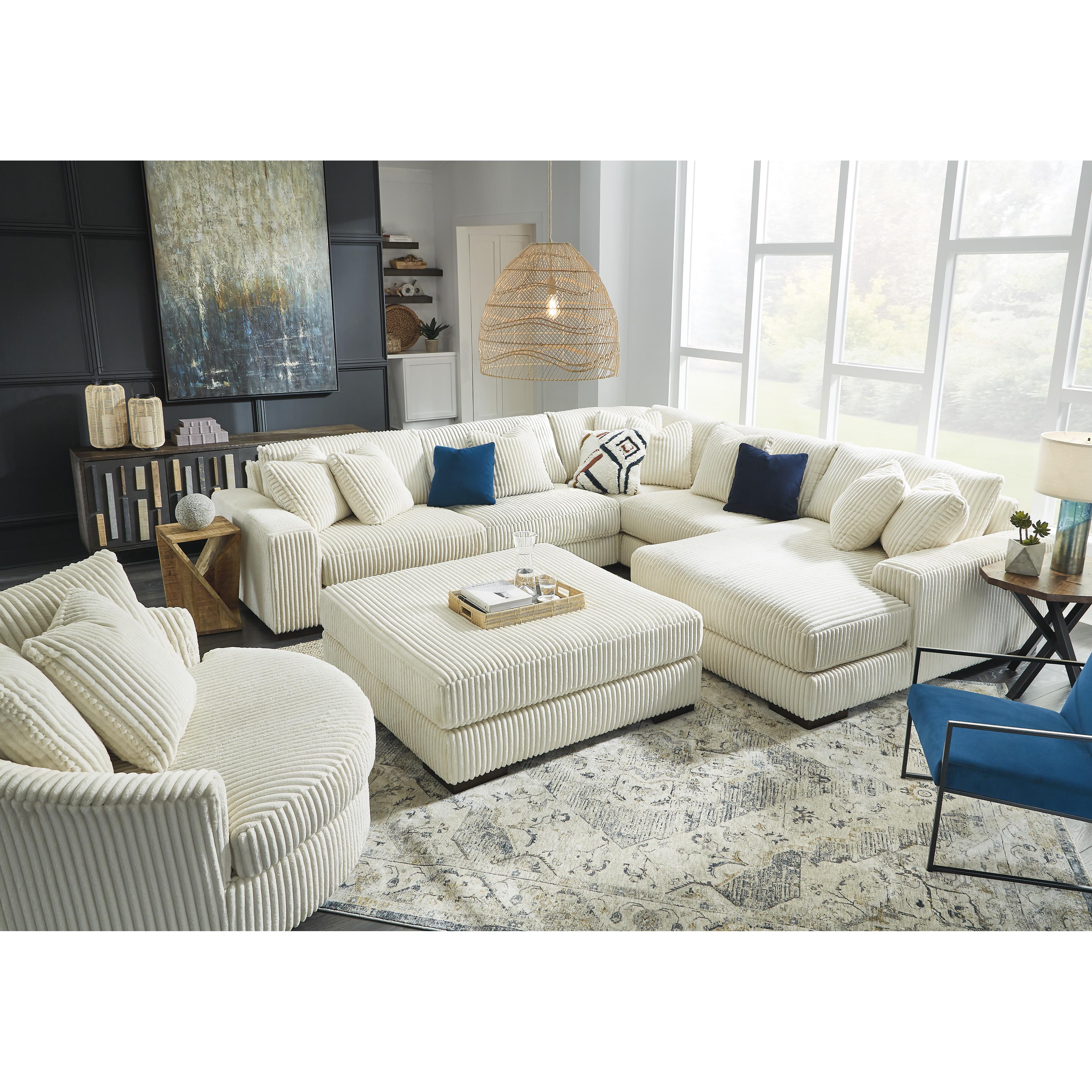 Swipe Furniture Exclusive Design Lindyn Fabric Ottoman 2110408