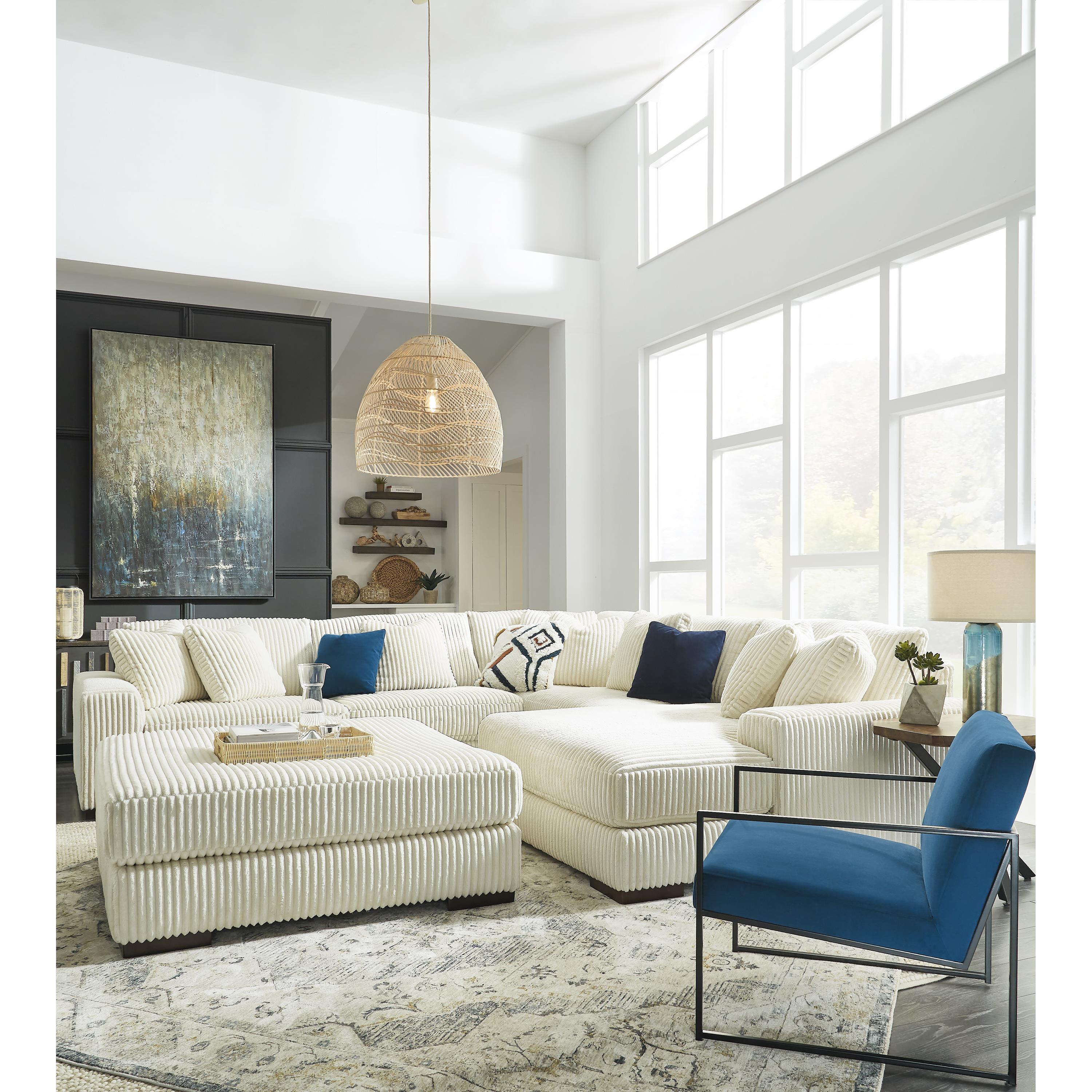 Swipe Furniture Exclusive Design Lindyn Fabric Ottoman 2110408