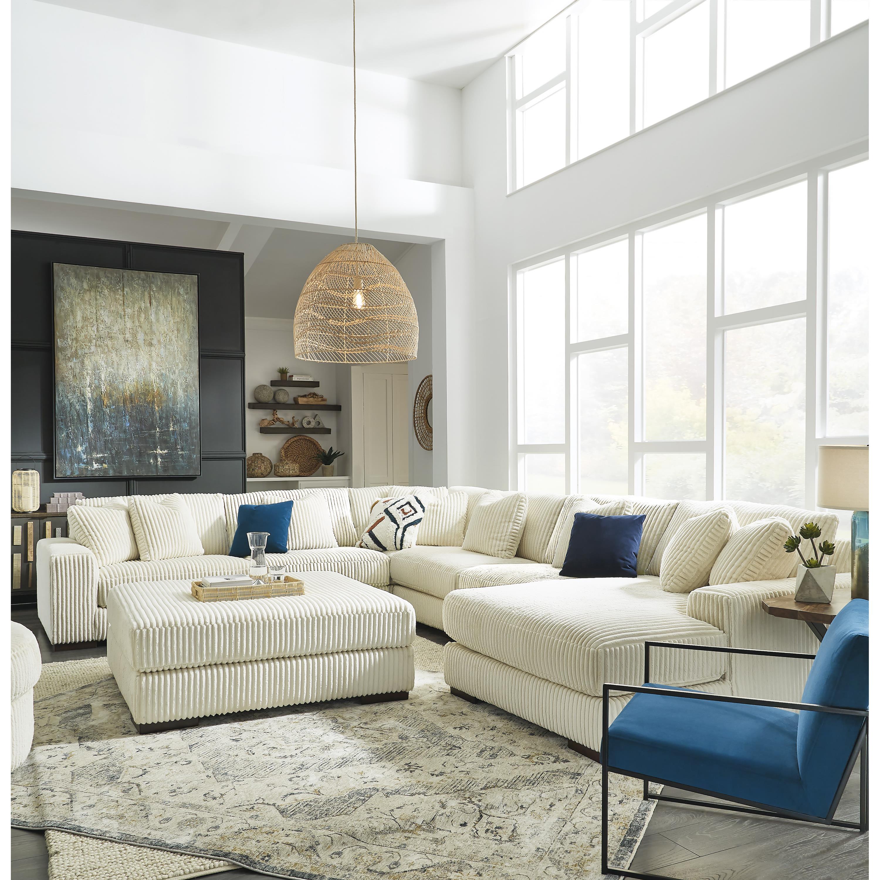 Swipe Furniture Exclusive Design Lindyn Fabric Ottoman 2110408