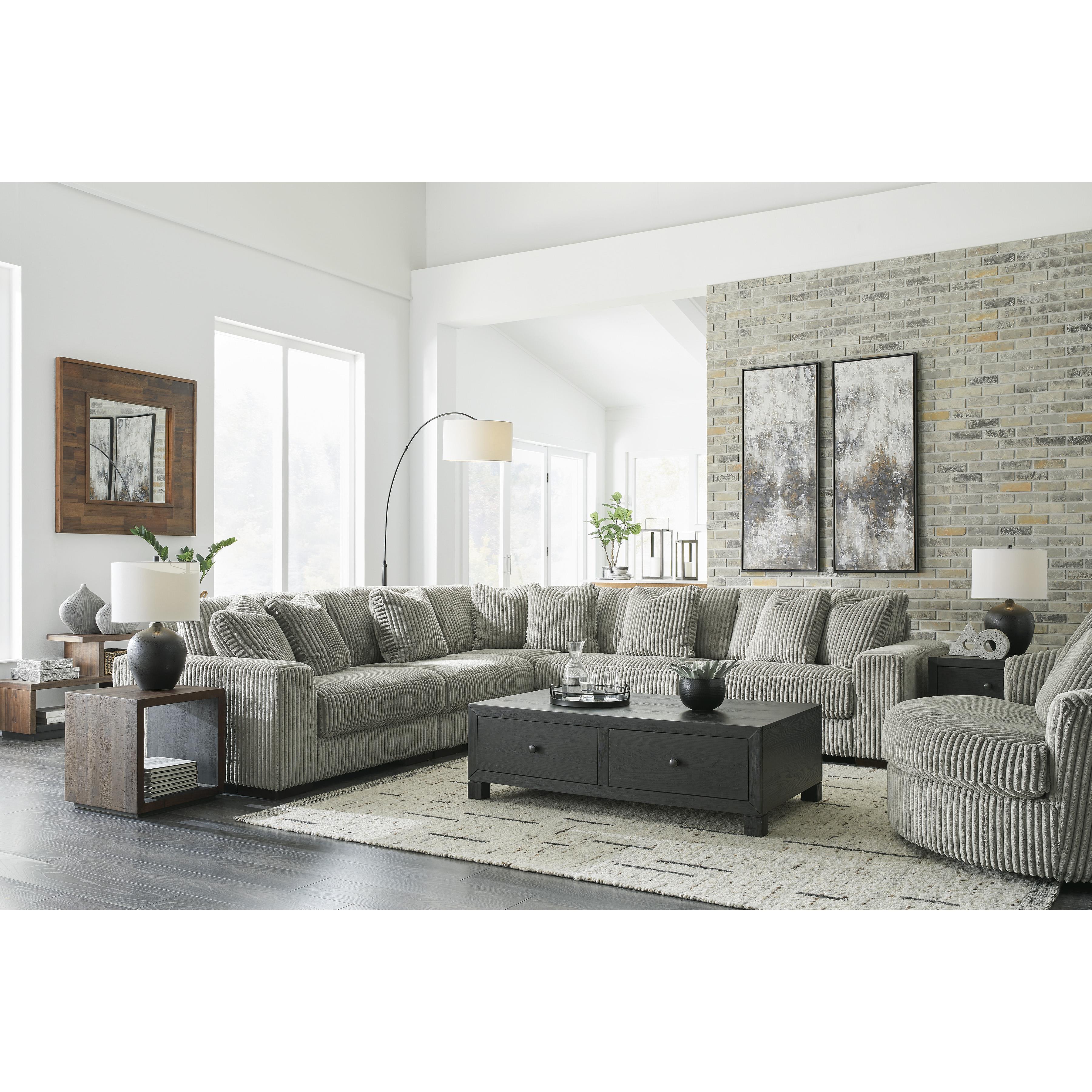Swipe Furniture Exclusive Design Lindyn Fabric 5 pc Sectional 2110546/2110546/2110564/2110565/2110577
