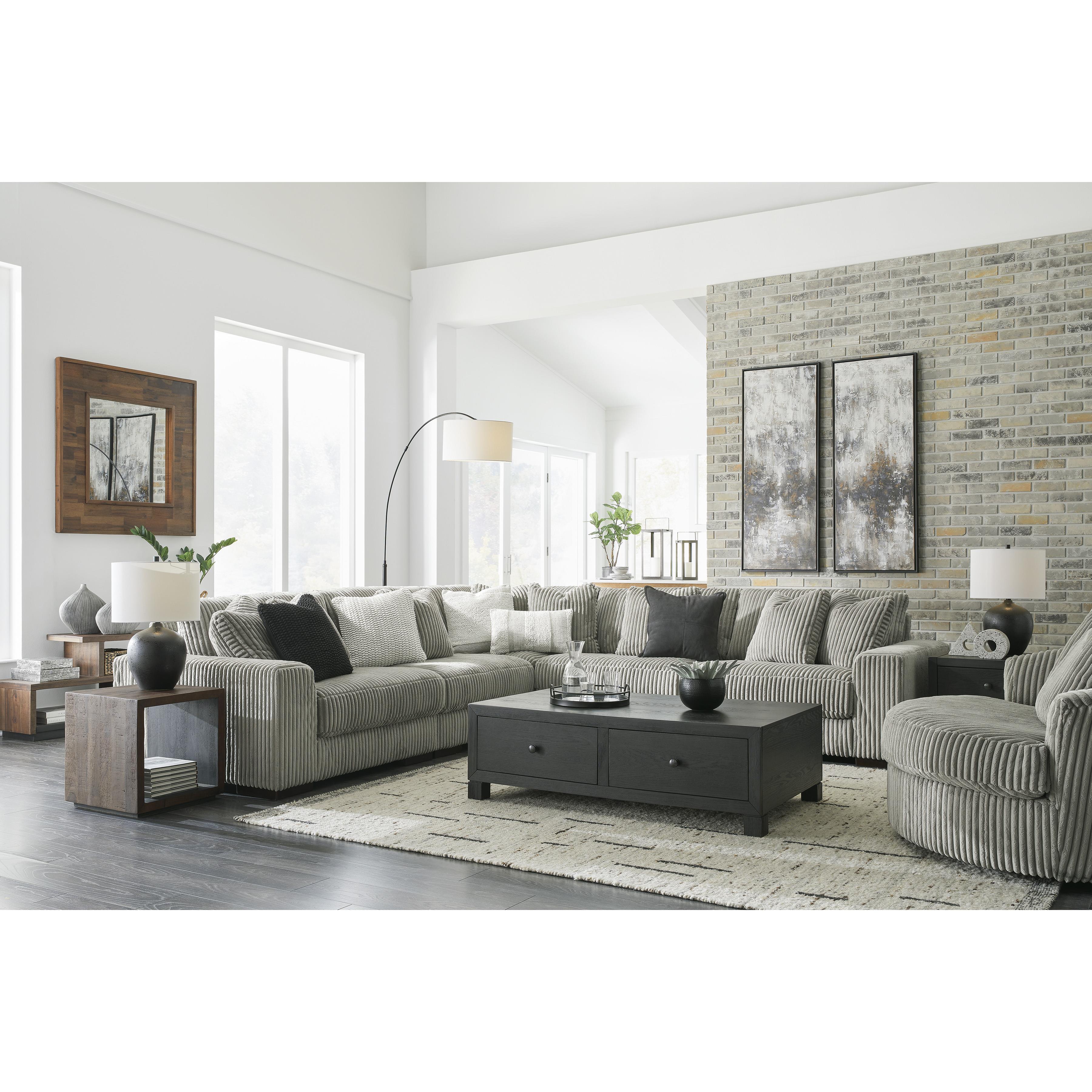 Swipe Furniture Exclusive Design Lindyn Fabric 5 pc Sectional 2110546/2110546/2110564/2110565/2110577