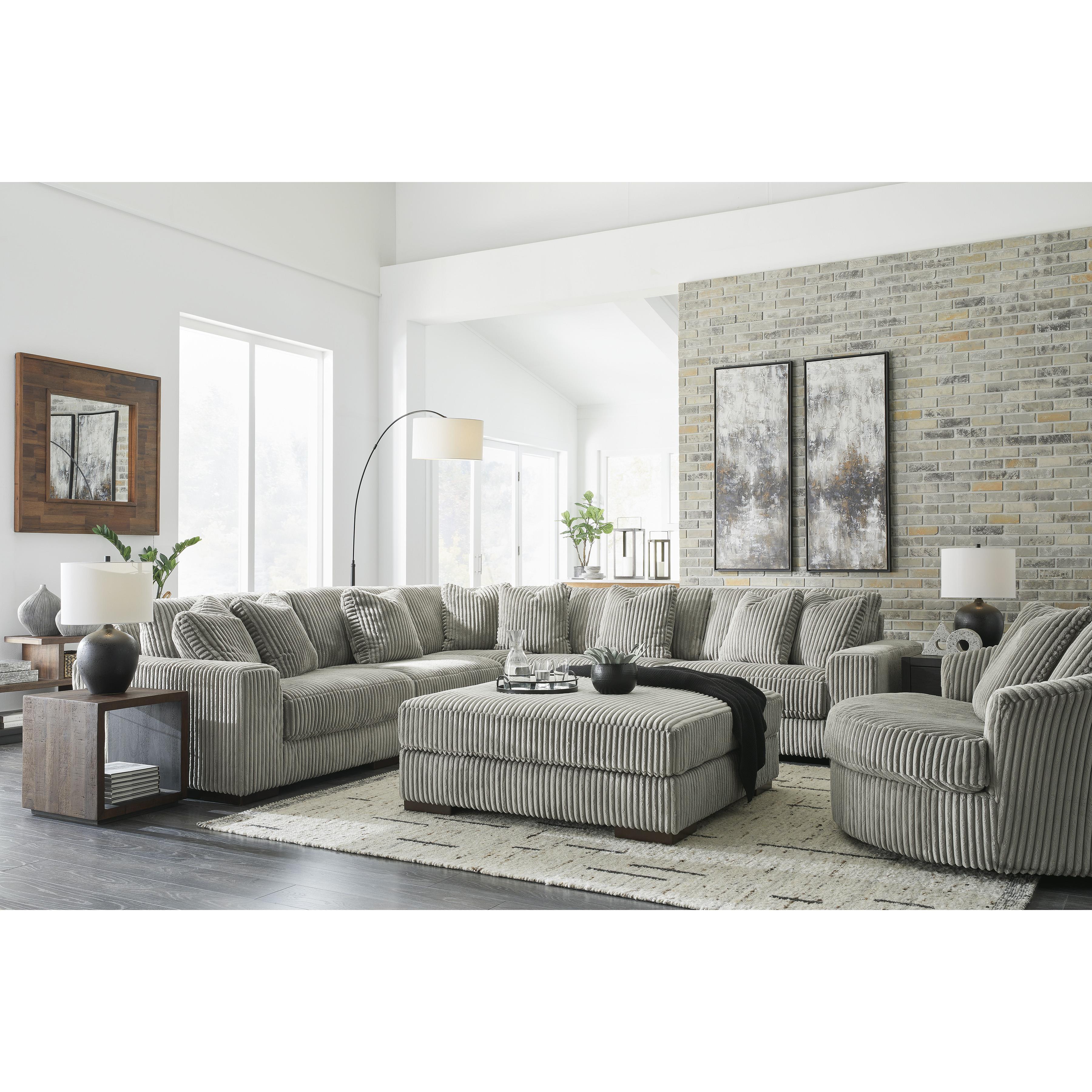 Swipe Furniture Exclusive Design Lindyn Fabric 5 pc Sectional 2110546/2110546/2110564/2110565/2110577
