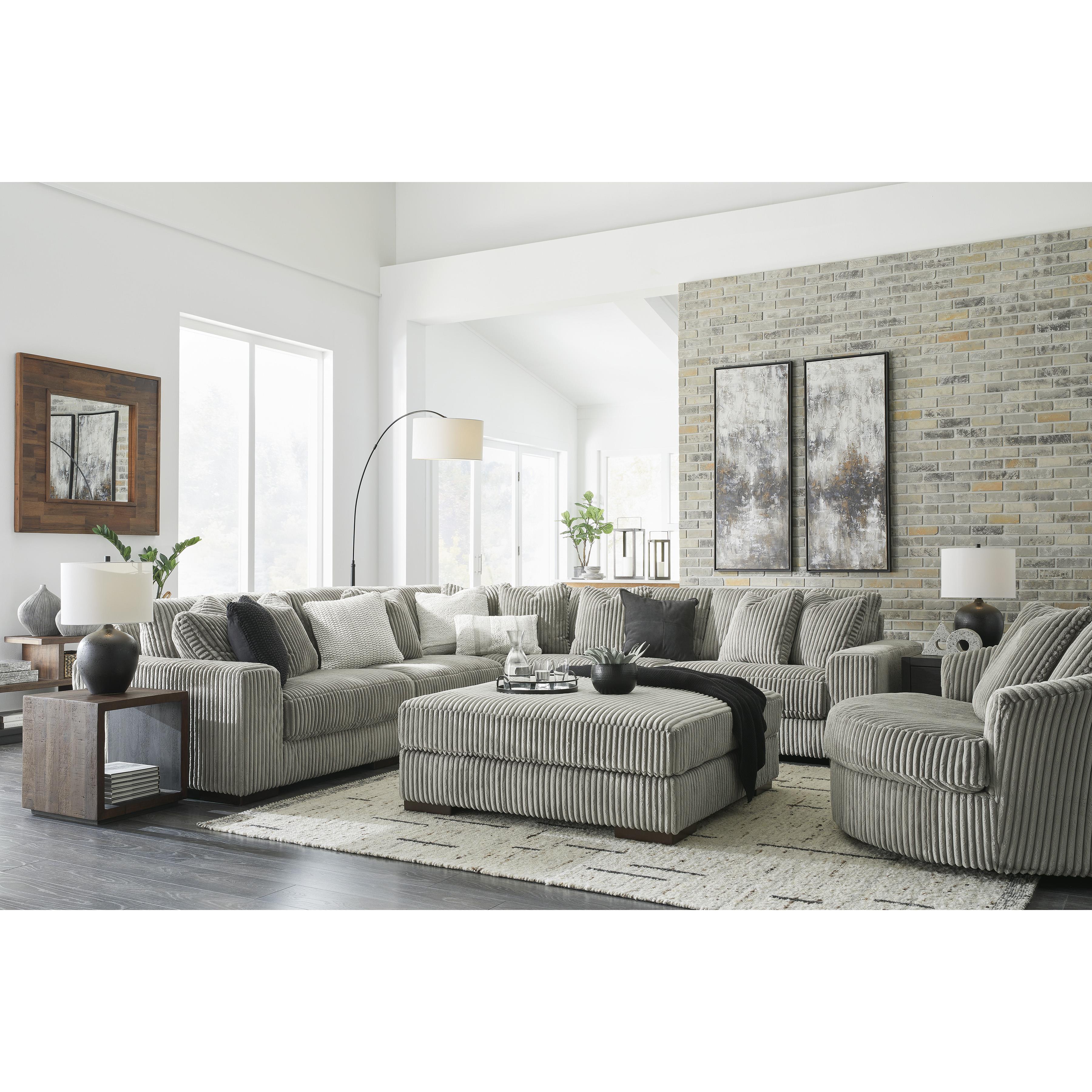 Swipe Furniture Exclusive Design Lindyn Fabric 5 pc Sectional 2110546/2110546/2110564/2110565/2110577